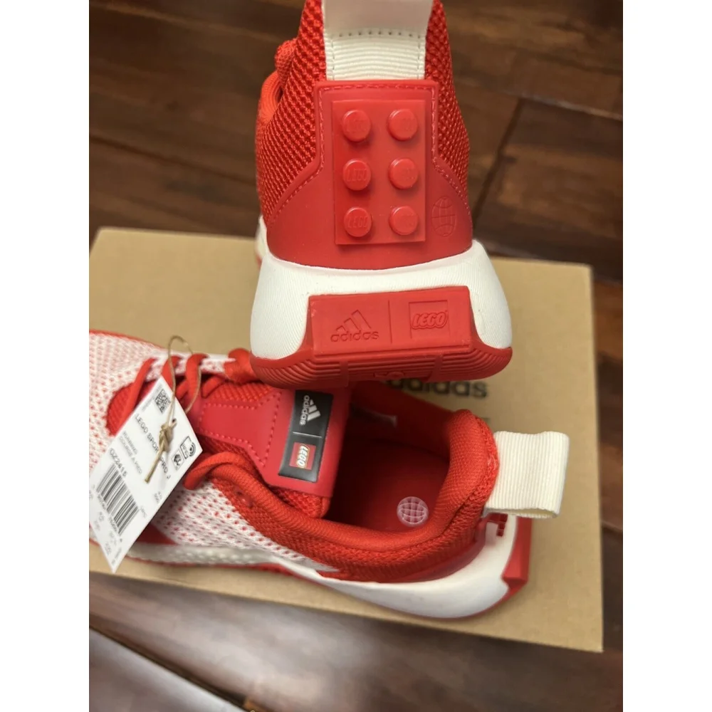 adidas X LEGO Sport Pro Kids Shoes, Youth Unisex Boy's Girl's Red/White Youth 5